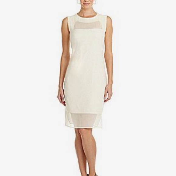 Jessica Simpson Dresses & Skirts - Jessica Simpson Vintage Y2K  Gorgeous Mother of Pearl Illusion Sheath Dress 6